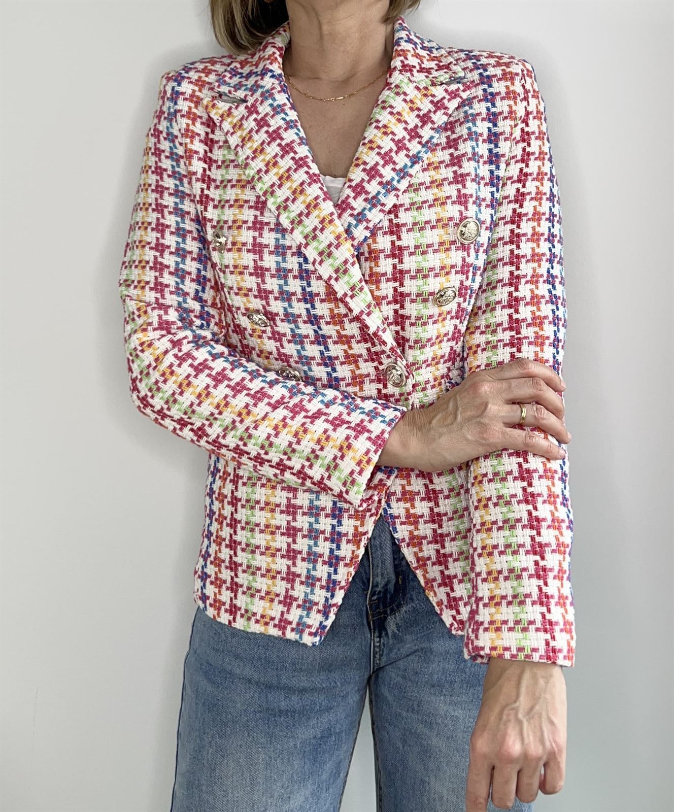 BLAZER TWEED MULTICOLOR - Imagen 1