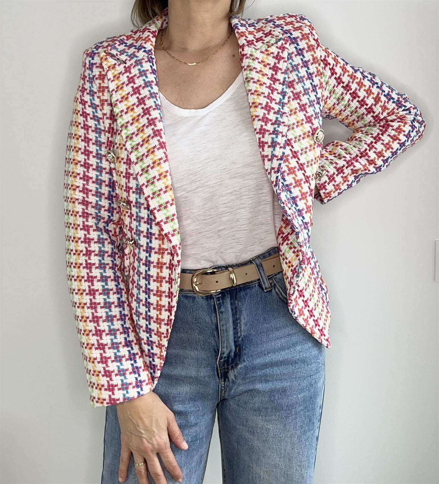 BLAZER TWEED MULTICOLOR - Imagen 2