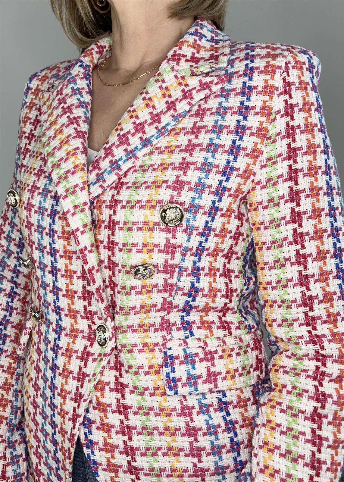 BLAZER TWEED MULTICOLOR - Imagen 5