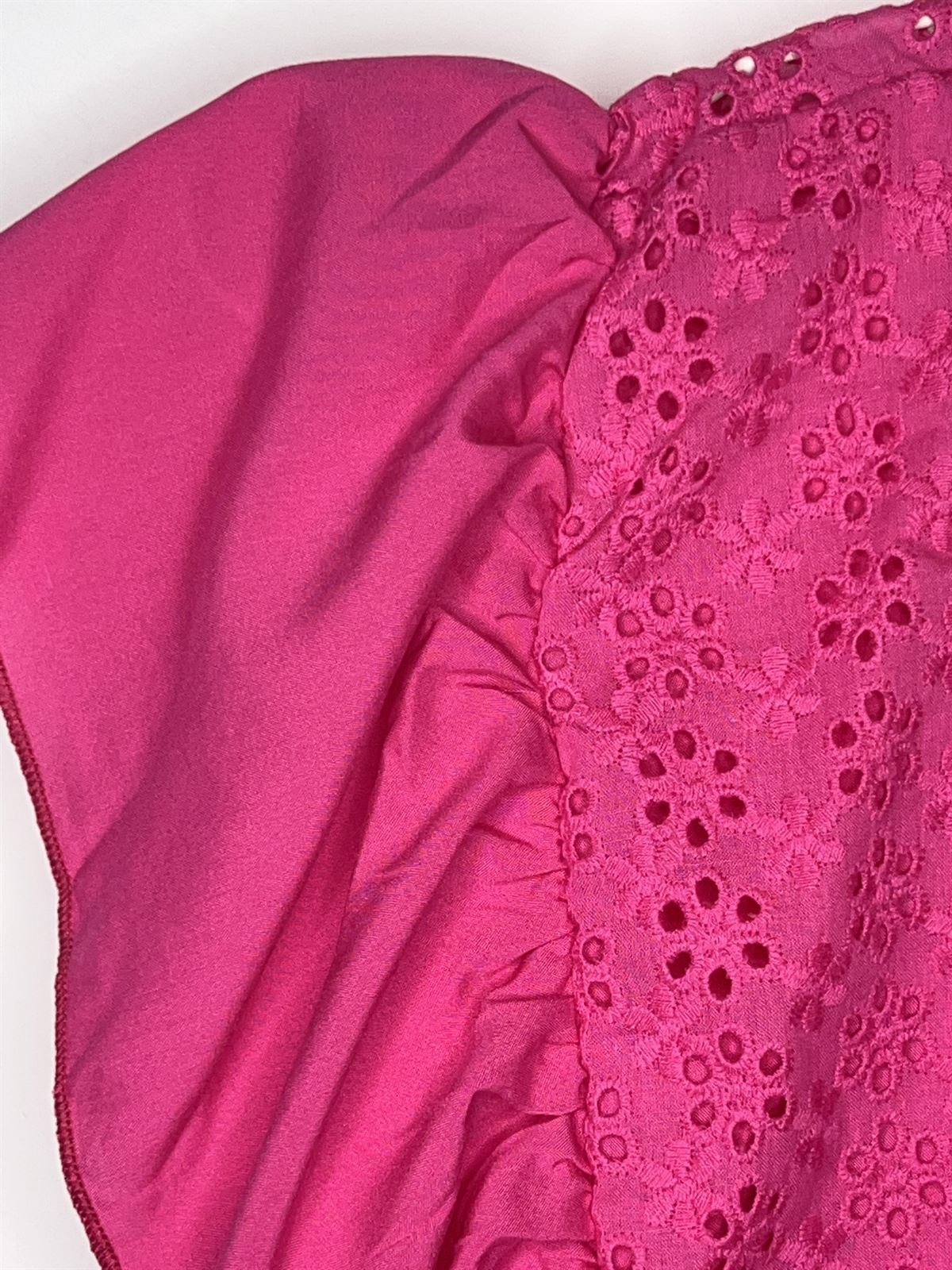 BLUSA BORDADOS CALADOS FUCSIA - Imagen 4