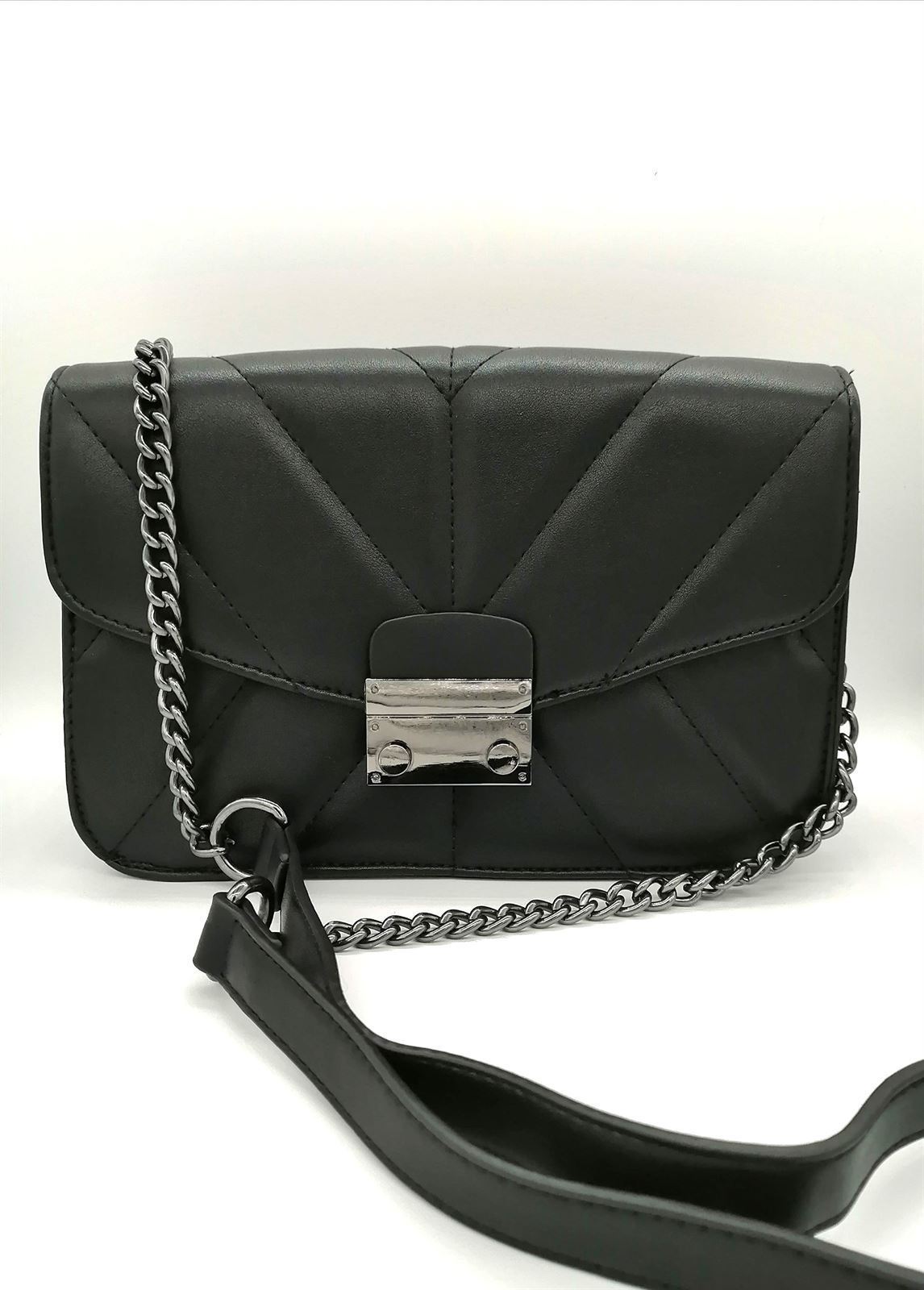 Bolso Bandolera Acolchado Negro — Zapatos Calzados Germans