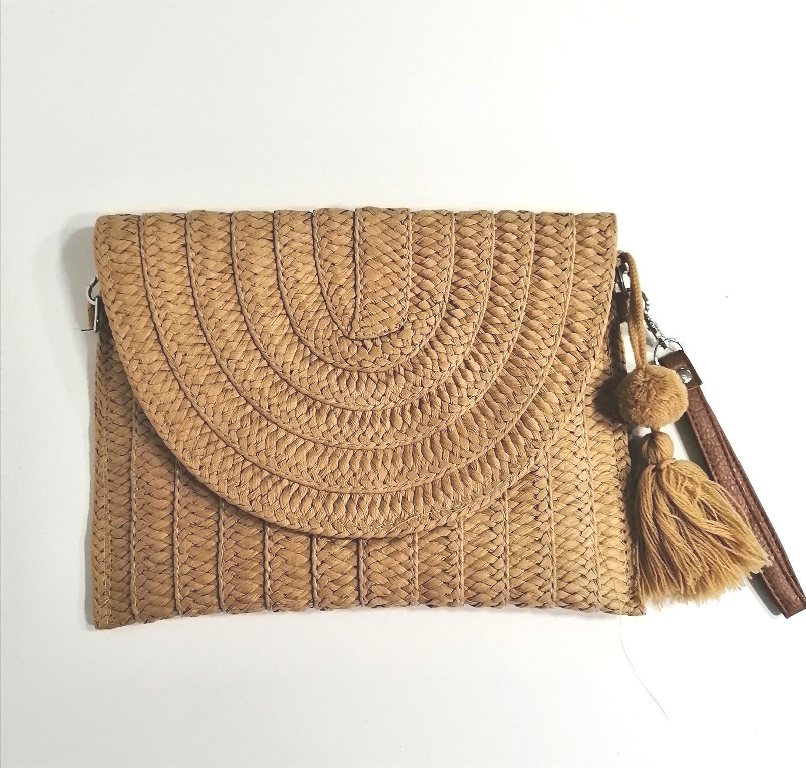 BOLSO CARTERA RAFIA - Imagen 1