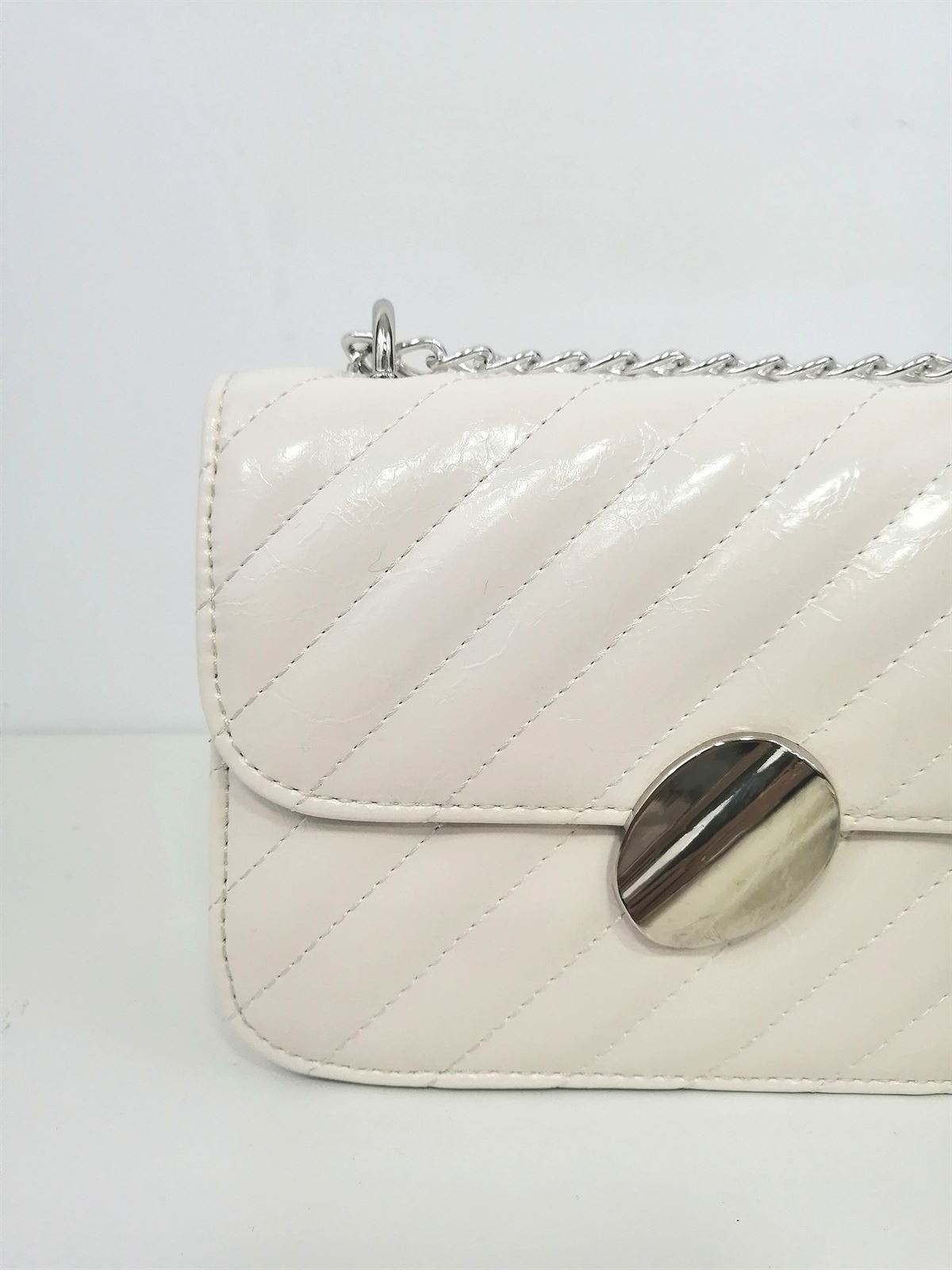 BOLSO CLUTCH CADENA BLANCO - Imagen 3