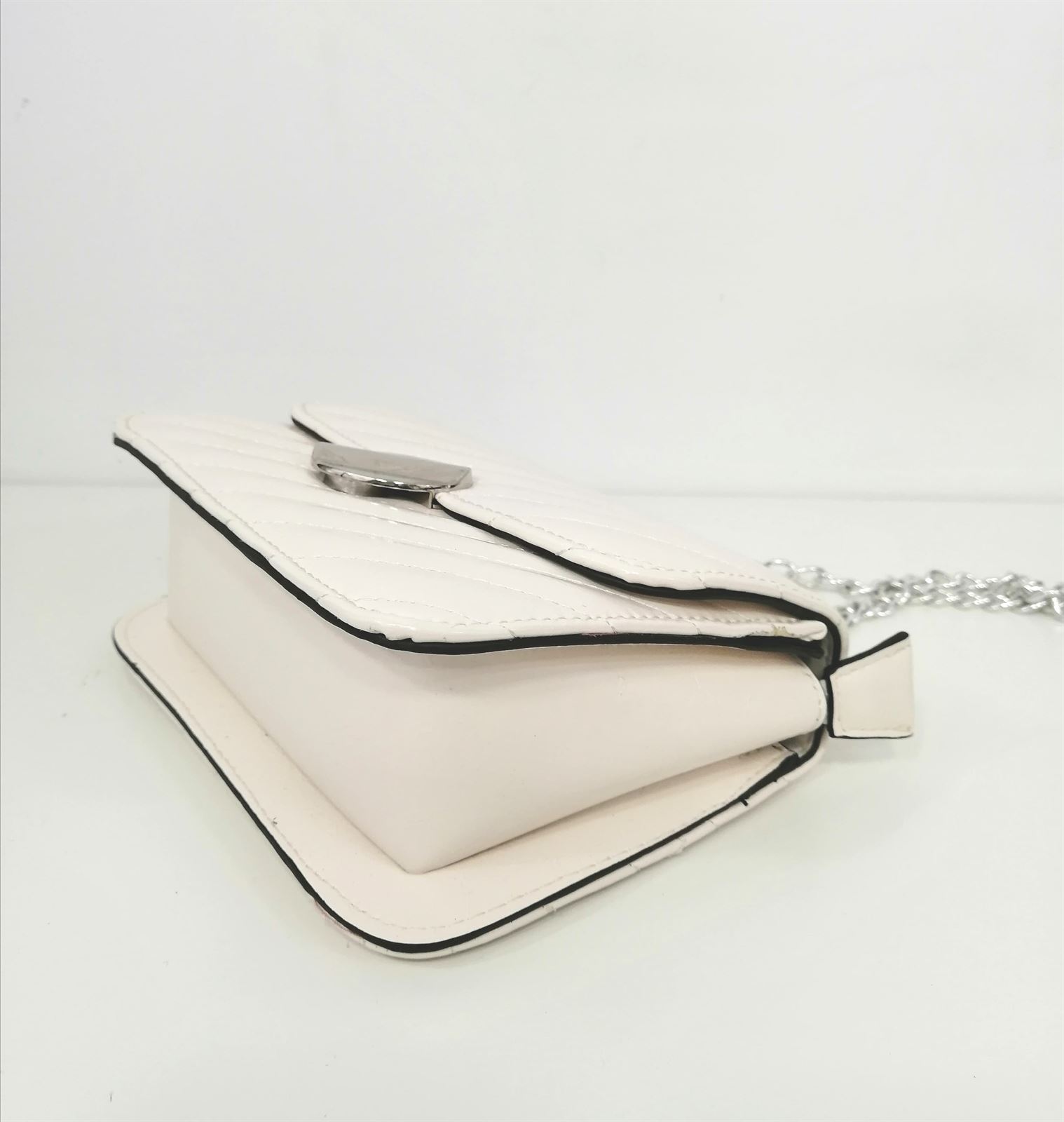 BOLSO CLUTCH CADENA BLANCO - Imagen 5