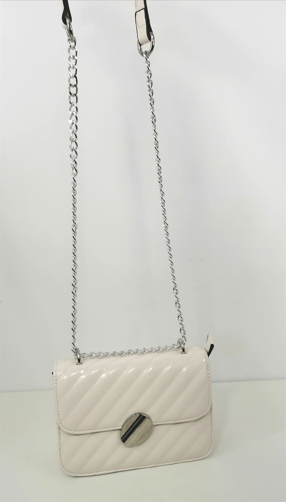 BOLSO CLUTCH CADENA BLANCO - Imagen 7