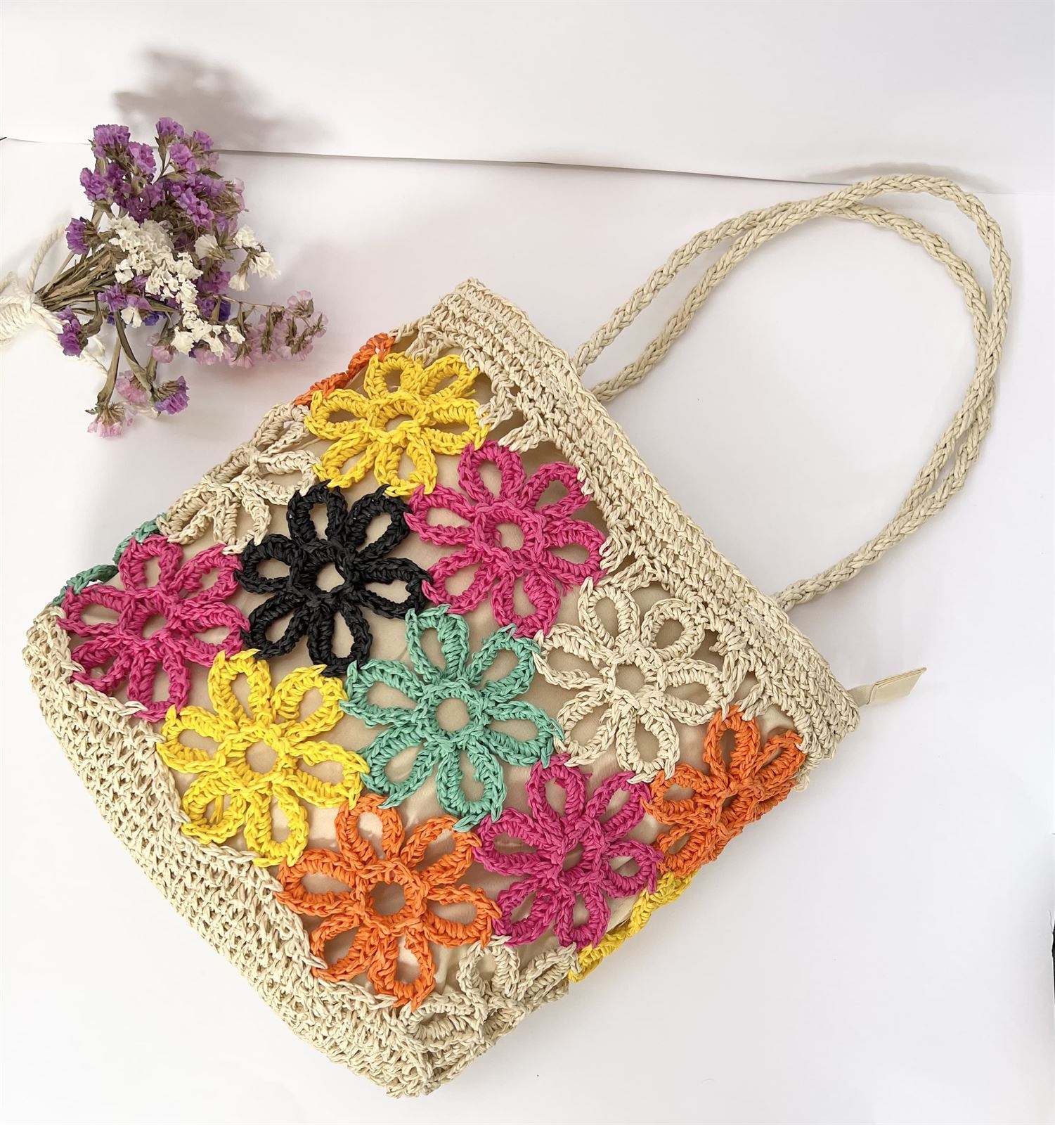 BOLSO MULTICOLOR CROCHET - Imagen 1