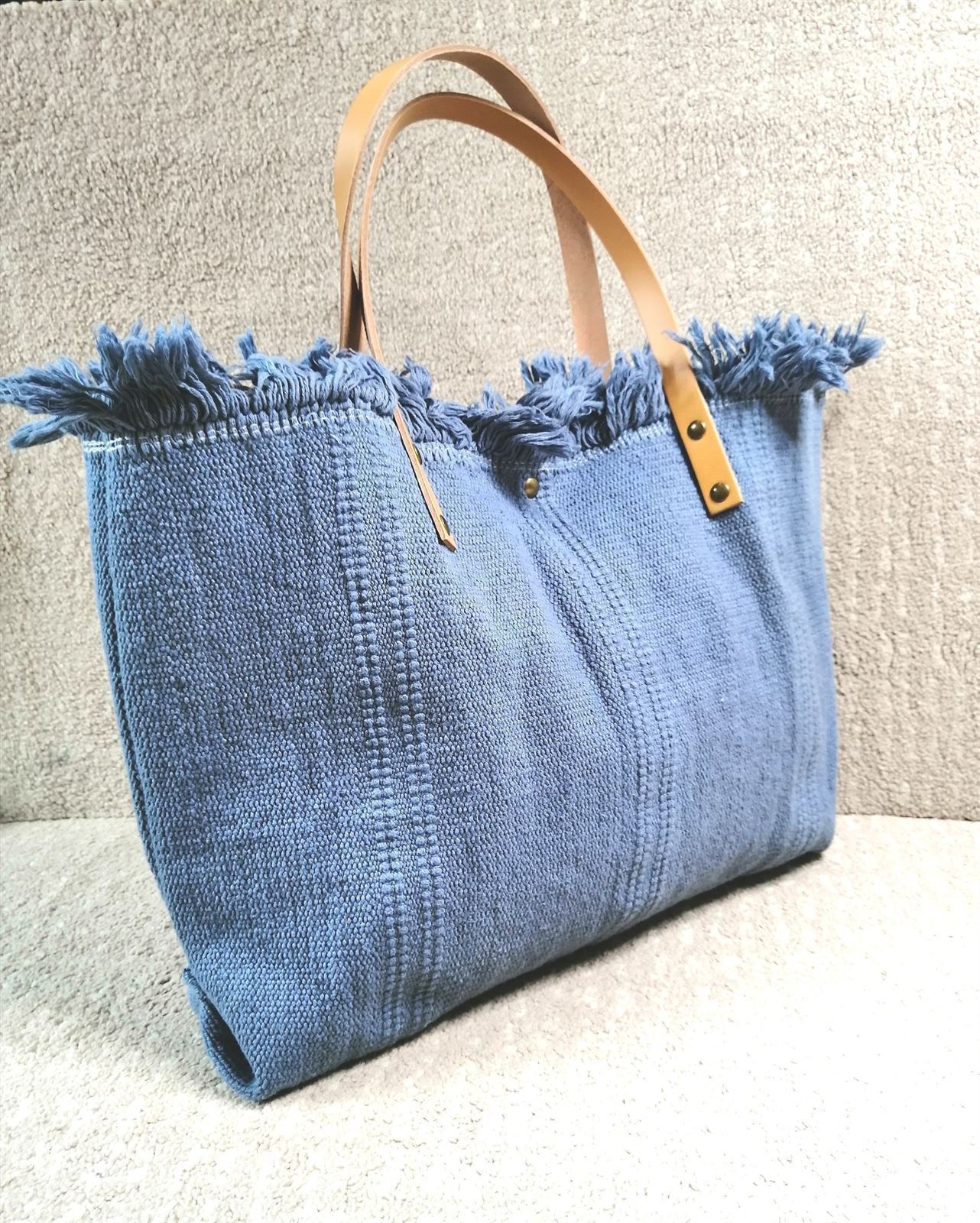 BOLSO SHOPPER FLECOS AZUL - Imagen 2