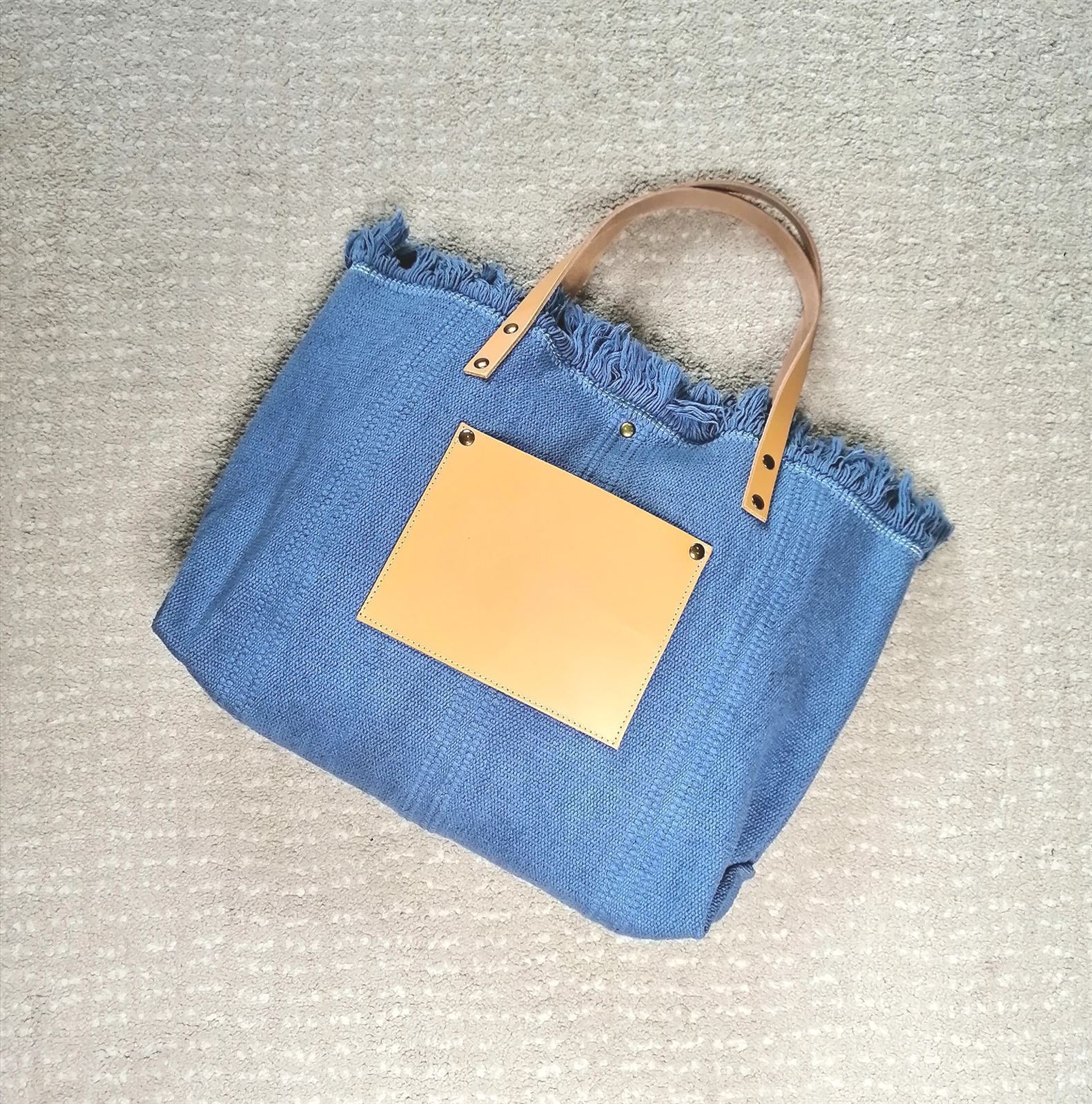 BOLSO SHOPPER FLECOS AZUL - Imagen 4