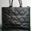 BOLSO SHOPPER GUATEADO NEGRO - Imagen 1