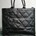 BOLSO SHOPPER GUATEADO NEGRO - Imagen 1