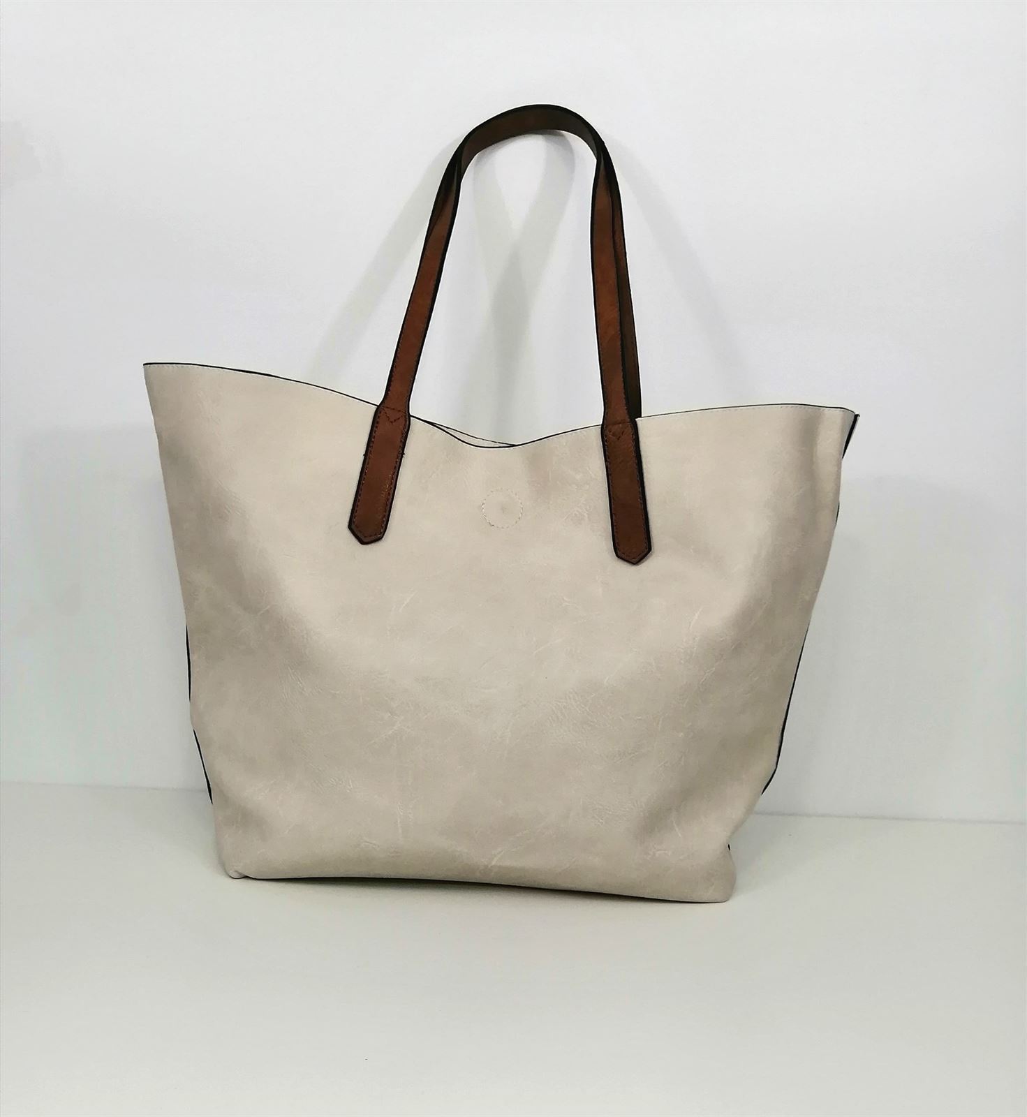 BOLSO SHOPPER URBAN STYLE BEIG - Imagen 2