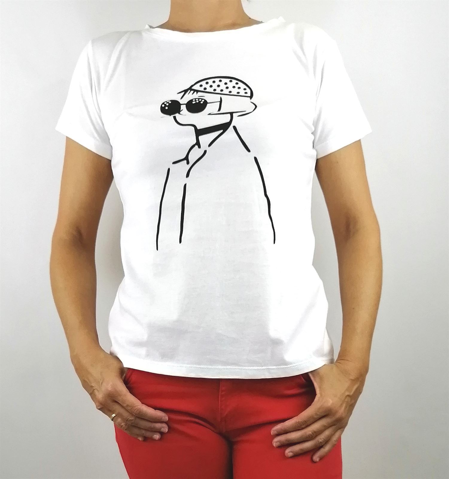 CAMISETA BLANCA MUJER MISTERIOSA - Imagen 1