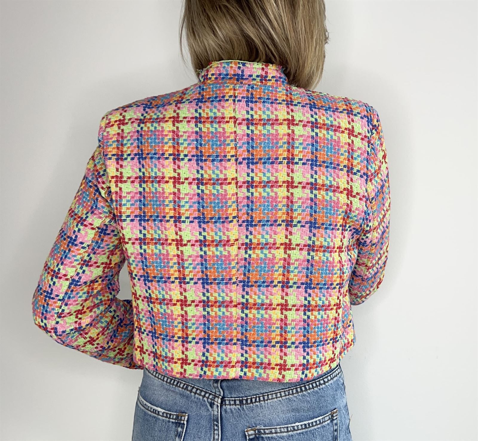 CHAQUETA CORTA TWEED MULTICOLOR - Imagen 5