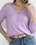 CHAQUETA PUNTO FINO BOTONES MALVA - Imagen 1