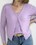 CHAQUETA PUNTO FINO BOTONES MALVA - Imagen 2