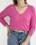 CHAQUETA PUNTO FINO BOTONES ROSA - Imagen 1