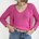 CHAQUETA PUNTO FINO BOTONES ROSA - Imagen 2