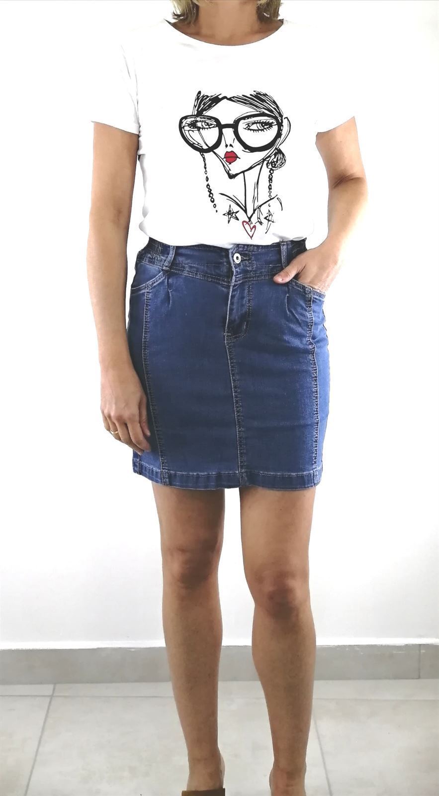 FALDA DENIM MINI - Imagen 1