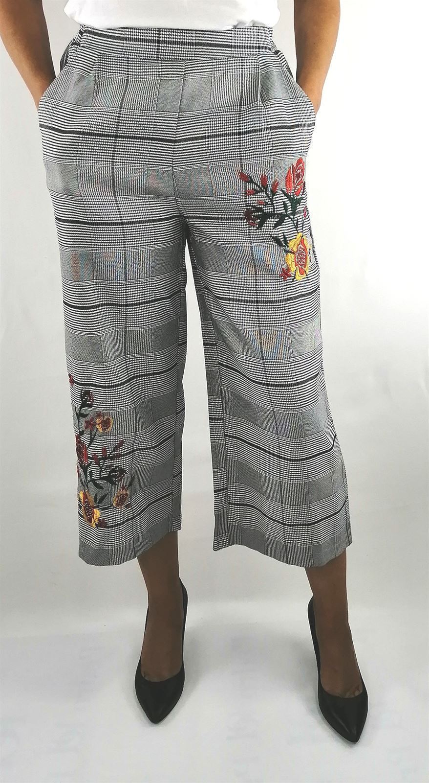 PANTALÓN CULOTTES CUADROS - Imagen 1