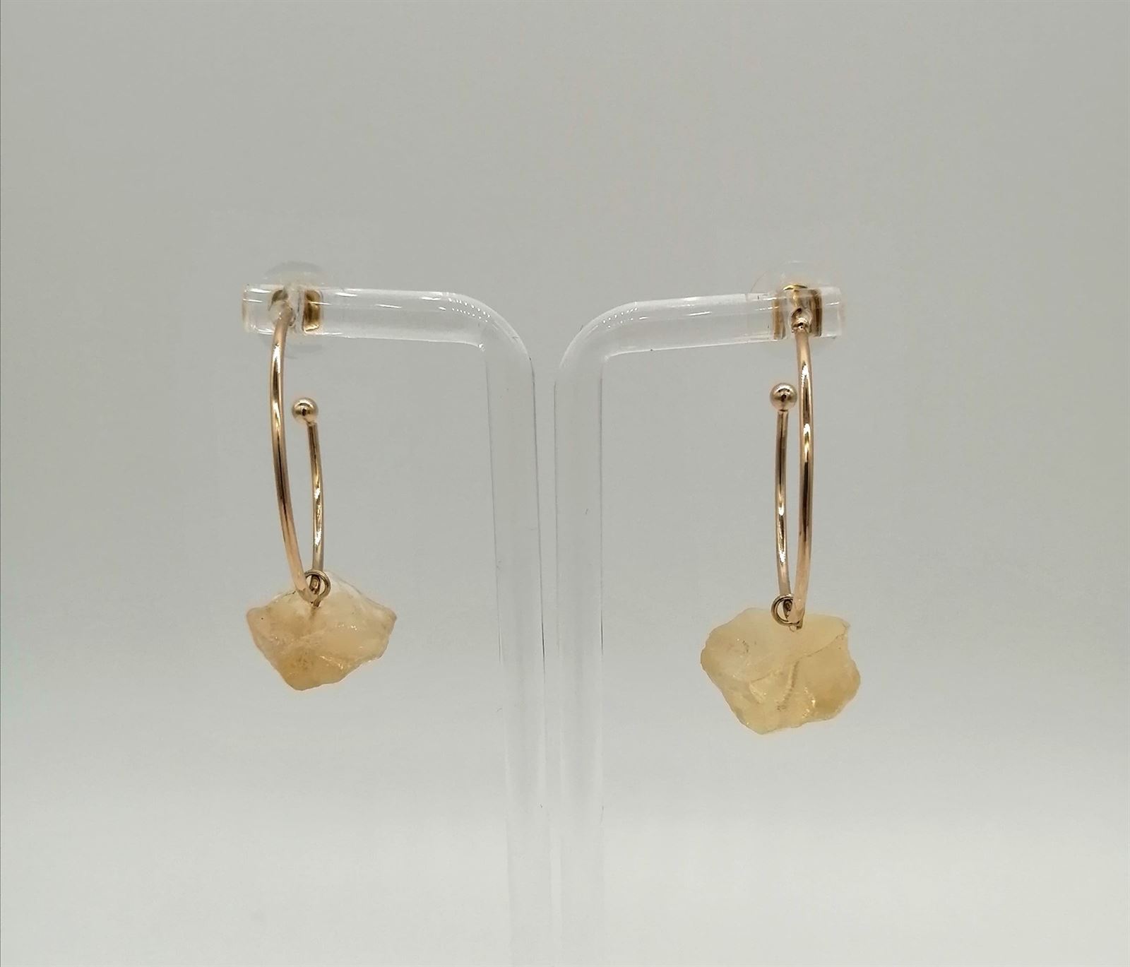 PENDIENTES ARO PIEDRA - Imagen 1