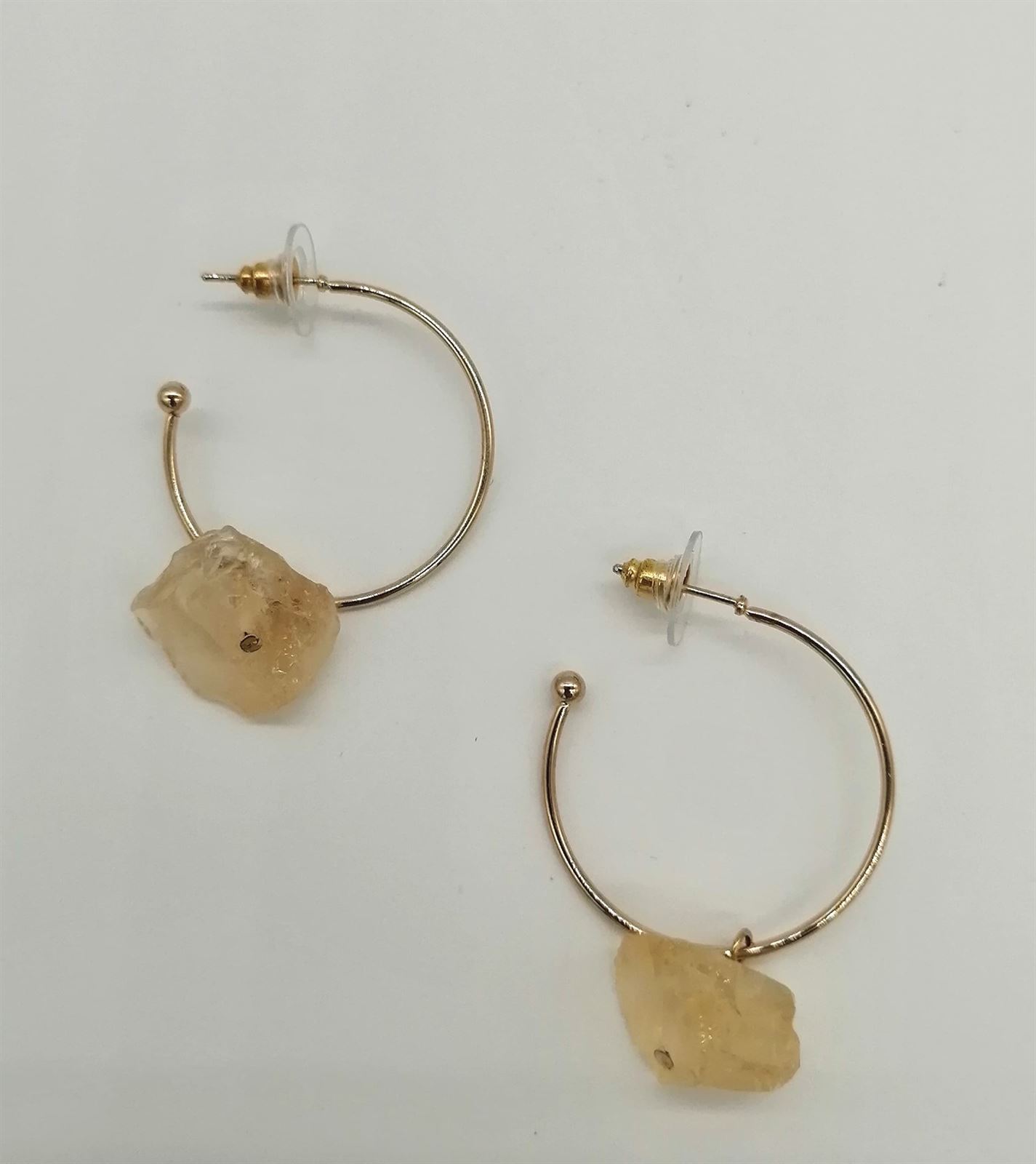 PENDIENTES ARO PIEDRA - Imagen 2