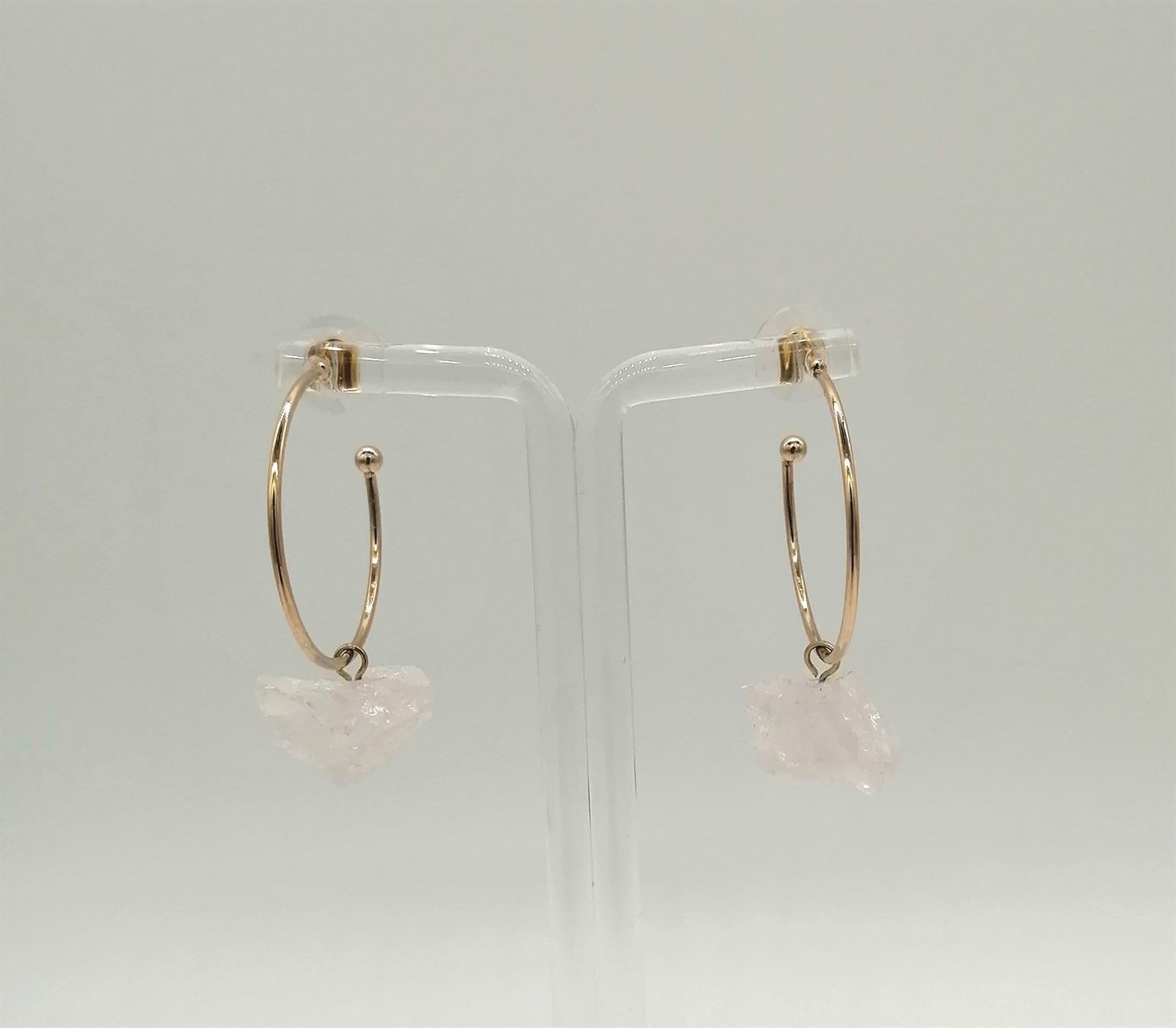 PENDIENTES ARO PIEDRA - Imagen 4
