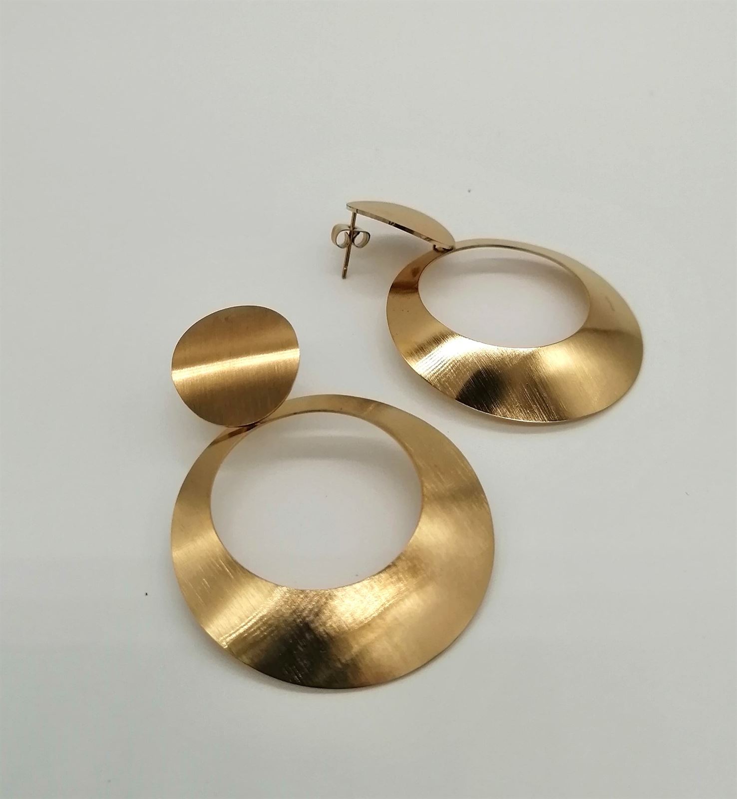 PENDIENTES COLGANTES CIRCULARES - Imagen 1