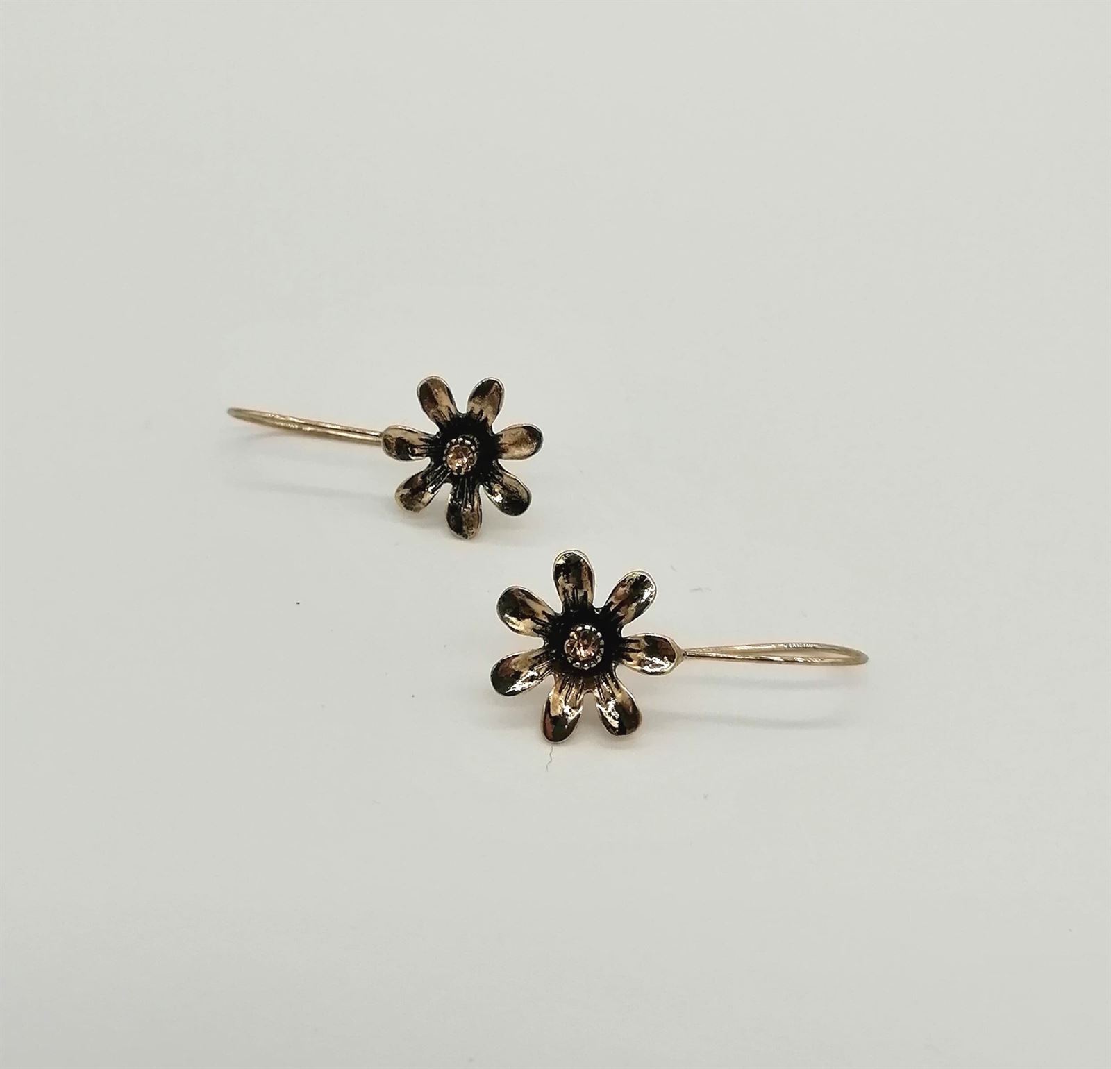 PENDIENTES FLOR GRANDE COLGANTE - Imagen 1