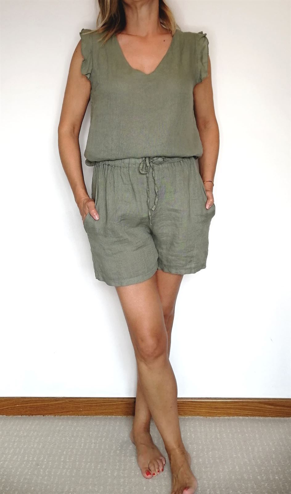 SHORTS BOLSILLOS VERDE - Imagen 2