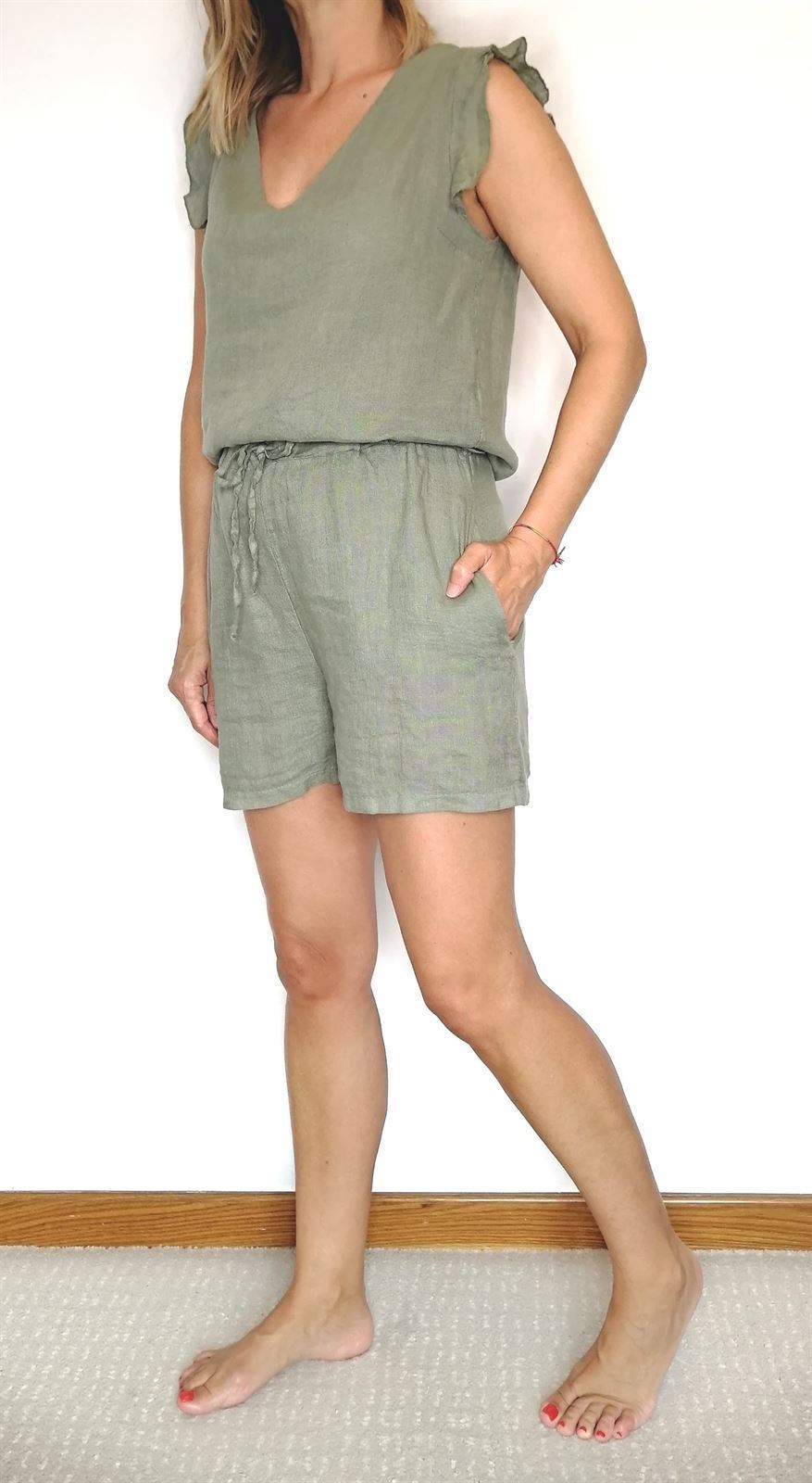 SHORTS BOLSILLOS VERDE - Imagen 3