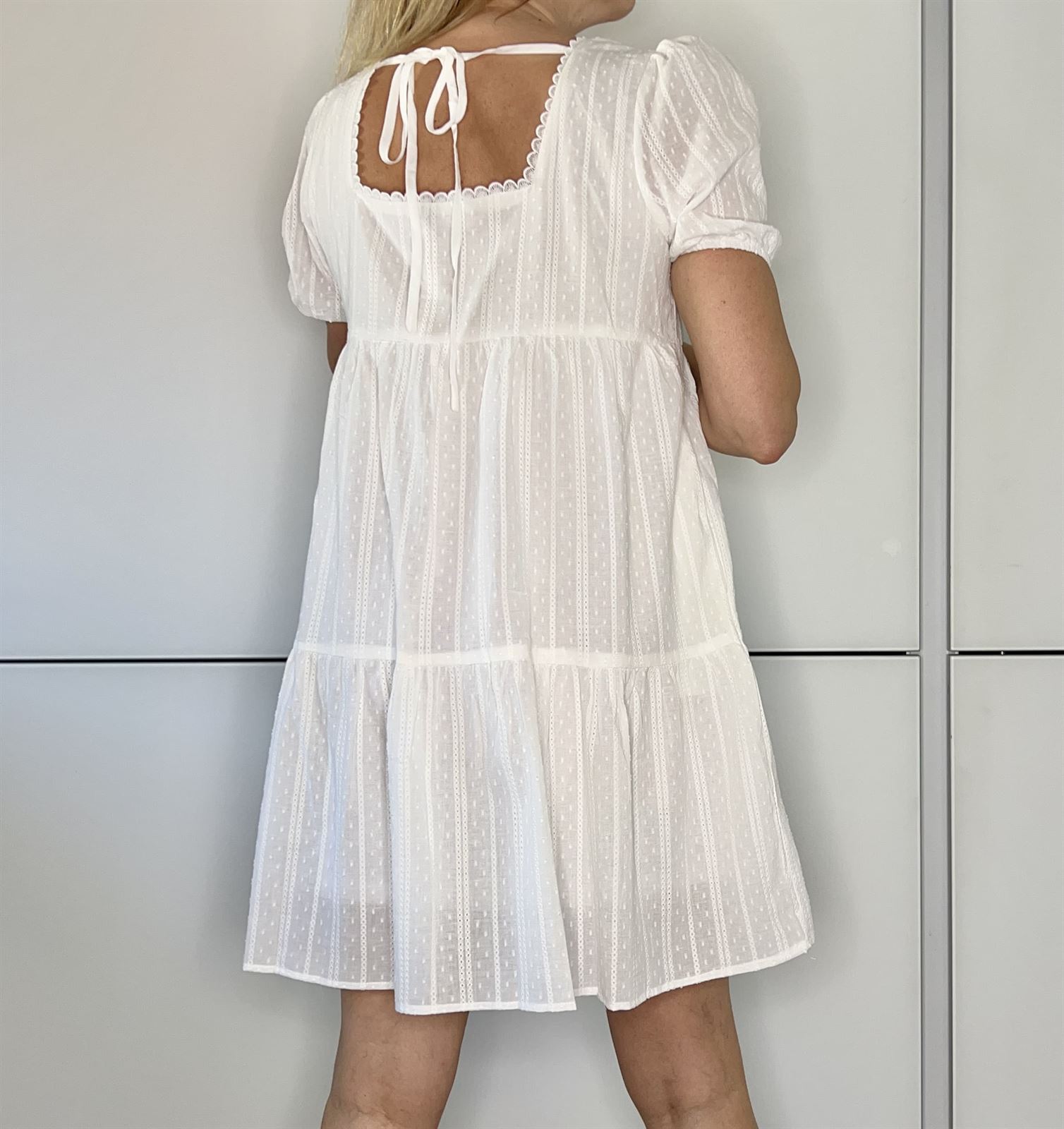 VESTIDO CORTO BLANCO - Imagen 4