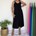 VESTIDO FLUIDO NEGRO - Imagen 1
