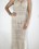 VESTIDO PUNTO CALADO BEIGE - Imagen 1
